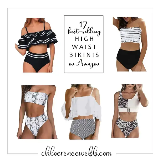 Cover photo for 17 Best-Selling High-Waisted Swimsuits You Can Get Under $30 On Amazon by Chloe Renee Webb