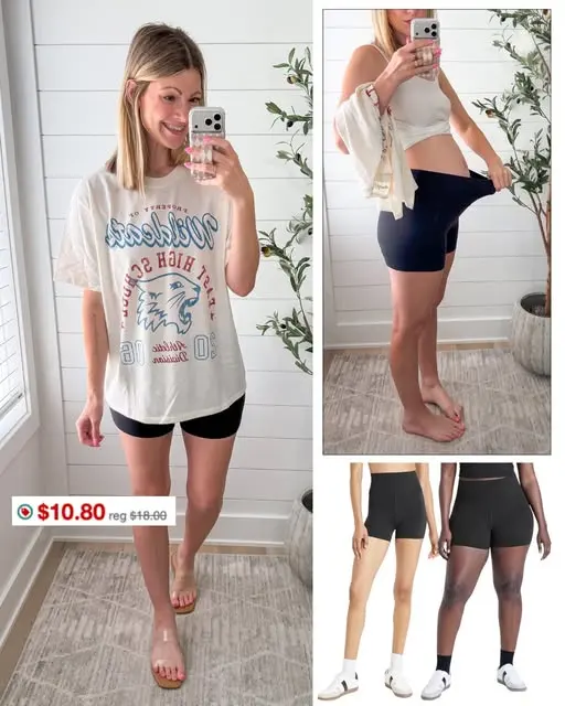 $10.80 bike shorts — photo from Chloe Webb's Chloe's Closet post