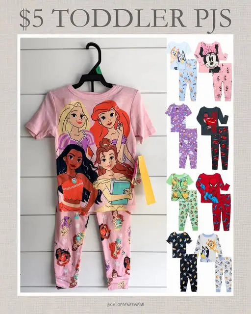 $5 character jammies for your littles — photo from Chloe Webb's Chloe's Closet post