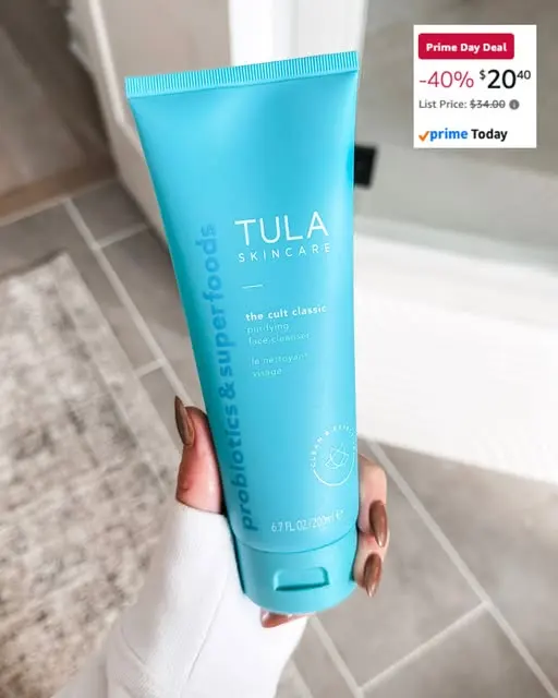 LOWEST EVER on Tula face wash for Prime Day β photo from Chloe Webb's Chloe's Closet post