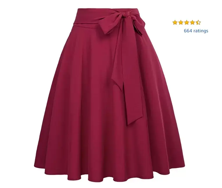 5. A flared A-Line skirt that has pockets so you can tell everyone you know that it has pockets — 10 Trendy & Affordable Business Casual Skirts You Can Get On Amazon