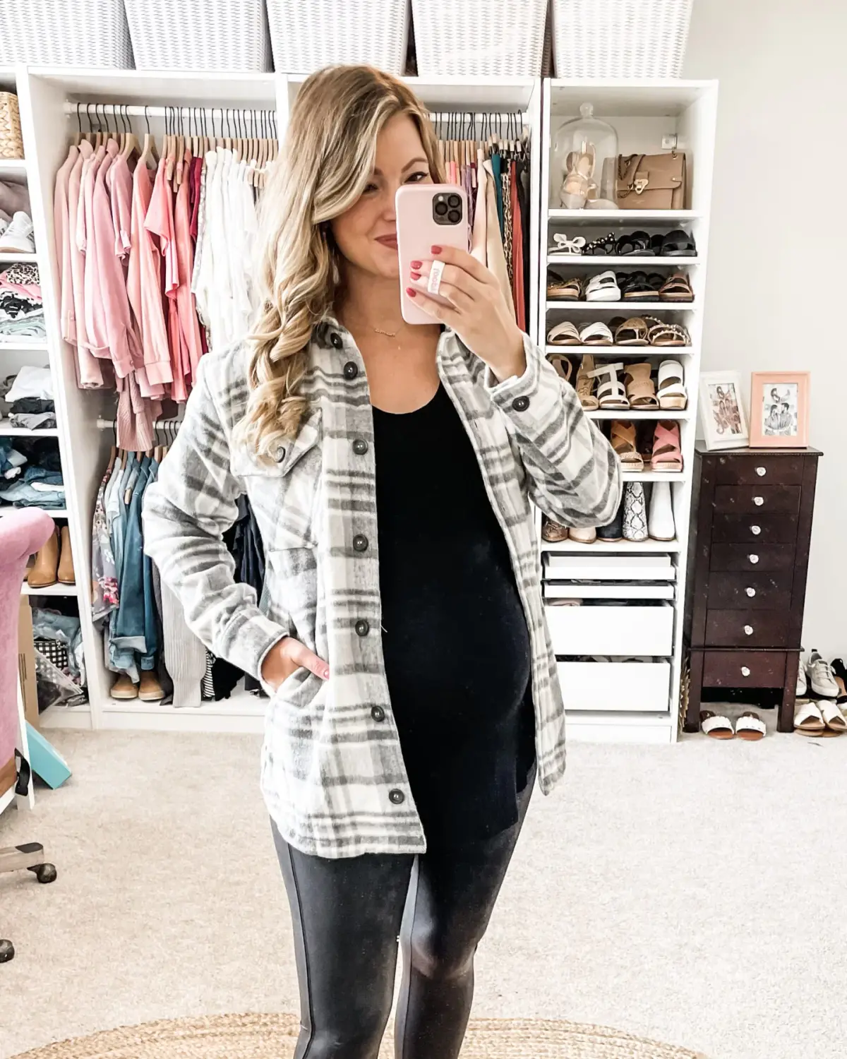 Pictured with Lucky Brand Terisha Bootie, Amazon maternity jeans, and an Amazon maternity tank. — Nordstrom Anniversary Sale 2021: My Picks